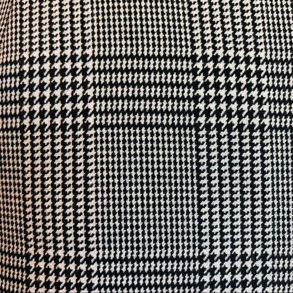 J.CREW NWOT Gray Plaid Check Houndstooth Skater Skirt Size 00 - Picture 6 of 14